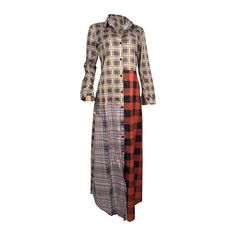 Checked Women Jacket Turn-down Collar Long Sleeve Overcoat Plaid Long Coat Oversized Female Streetwear Plus Size Jacket Long Patchwork Outerwear For Work, Long Sleeve Fall Outerwear For Daywear, Fall Long Sleeve Outerwear For Daywear, Fall Daywear Long Sleeve Outerwear, Plaid Patchwork Button-up Outerwear, Casual Long Patchwork Outerwear, Oversized Patchwork Button-up Outerwear, Oversized Long Sleeve Patchwork Outerwear, Oversized Patchwork Long Sleeve Outerwear