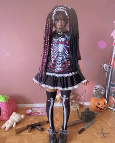 Yami Kawaii Outfit, Dark Decora, Harajuku Hair, Yami Kawaii, Fashion Inspiration Board, Scene Hair, J Fashion, Kawaii Clothes, Harajuku Fashion