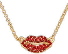 Elegant Red Kate Spade Jewelry, Red Kate Spade Jewelry As Gift, Kate Spade Gold Party Necklace, Kate Spade Gold Necklaces For Party, Kate Spade Gold Necklace For Party, Spade Jewelry, Kate Spade Jewelry, Red Lips, Kate Spade New York