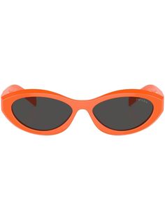 orange acetate cat-eye frame tinted lenses logo-embossed arm pointed tip All glasses from FARFETCH are sold as non-prescription frames. These glasses come with a protective case. Cat Eye Colors, Prada Glasses, Lens Logo, Prada Eyewear, Eye Frames, Acetate Sunglasses, Woman Drawing, Cat Eye Frames, Prescription Sunglasses