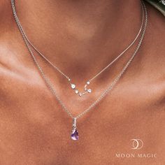 About This Bundle
Stacks and layers make our authentic Moon Magic gems come alive more than ever.
 Don't settle for just 1 piece when you can have this sparklingly unique set at 15% off. 
Details Of The Necklace
- Authentic Moon Magic Moonstone & White Zircon- Chain Length: 16" with 2" extender- Stone Shape: Round-shaped Moonstone- Gem authenticity approved by GIA
12 Months, 12 Zodiacs. Easily pick the right necklace:Aries: March 20 – April 19Taurus: April 19 – May 20Gemini: May 20 – June 21Canc Celestial Style May Birthstone Gemstone Jewelry, Celestial Zodiac Sign Jewelry For Gifts, Celestial Gemstone Jewelry For May Birthstone, Celestial Style Gemstone Jewelry For May Birthstone, Celestial Style Jewelry With May Birthstone, Celestial Zodiac Sign Pendant Jewelry, Celestial Moon Phase Amethyst Jewelry, Celestial Amethyst Moon Phase Jewelry, Celestial Style Birthstone Jewelry