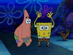 spongebob and patrick in the simpsons cartoon