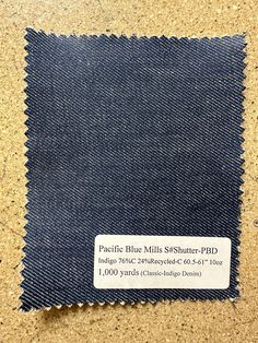 3 yards ( 1 order = 3 Yards) Pacific Blue Mills  Color: Light Indigo (Medium Blue) Material Composition: 76% Cotton 24% Recycled Cotton Weight per SQ YARD- 10 oz (MEDIUM) Message for Larger orders message for shipping price adjustments  yardage updates, swatches Bulk pricing starting at aprox (35+ yards) Buy with trust over Etsy 3000 sales Understand there may be some variation in fabric color due to lighting if unsure please request a swatch or request more photos/ videos Denim Fabric Swatch, Indigo Denim, Fabric Swatch, Pacific Blue, Recycled Denim, Denim Cotton, Fabric Swatches, Denim Fabric, Recycled Cotton