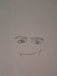 a drawing of a smiling face with one eye open and the other half drawn up