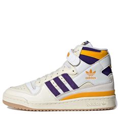 adidas originals Forum 84 High Champions Sneakers/Shoes Champion Sneakers, Gold Adidas, Adidas Forum, Cream Shoes, High Shoes, Adidas Samba Sneakers, Sneakers Shoes, Cream White, Adidas Originals