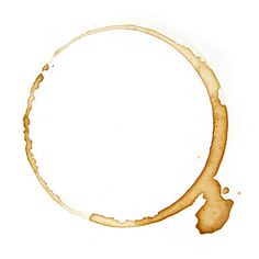 a coffee stain in the shape of a circle