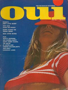 an old magazine cover with a woman wearing a red hat on top of her head