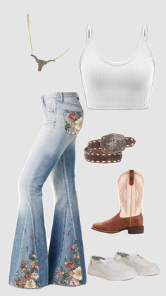 Cute Summer Western Outfits, Girly Western Outfits, Western Outfits Women Summer, Country Girl Outfits, Country Outfits Women, Celebration Dress, Western Girl Outfits, Cowgirl Clothing, Country Fits