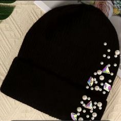 Stylish And Elegant Design With Faux Pearl And Rhinestone Decorations Made Of High-Quality Elastic Knit Material, Lightweight And Comfortable To Wear Windproof And Warm, Perfect For Outdoor Activities And Winter Sports Versatile And Easy To Match With Any Outfit Ideal Gift For Women Who Love Fashion And Warmth. Hats Make The Best Gifts! One Size Fits Most. Rhinestone Decorations, Fur Pom Pom Beanie, Mickey Mouse Hat, Pink Baseball Cap, Pom Pom Beanie Hat, Western Cowboy Hats, Pink Chevron, Black Beanie, Diy House