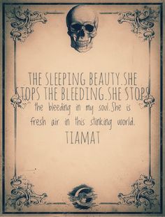 #tiamat #doommetal #dark #sleep #darkromance #love #quotes Dark Lyrics, Dark Wall, The Mortal Instruments, Song Quotes, Romantic Quotes, Daily Quotes, Sleeping Beauty, Sleep, Quotes