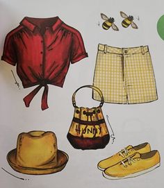 an image of clothes and accessories on display