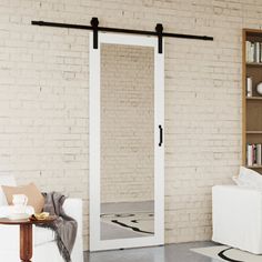 This sliding glass barn door combines practicality and aesthetics, featuring not only a simple installation, durability, but also an exquisite design. Its sliding mechanism significantly saves the space required for opening the door, allowing it to elegantly integrate into spaces of various sizes. To further simplify the installation process, we have carefully designed pre-drilled holes for easy alignment, and provided a clear instruction manual, ensuring that even DIY enthusiasts can easily com Barn Door Mirror, Mirrored Barn Door, Simple Barn Door, Mirror Barn Door, Glass Barn Doors, Door Hardware Interior, Interior Barn Doors, Outdoor Storage Sheds, Outdoor Heating