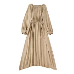 2023 Cotton Midi Dress O-neck Casual Boho Long Dress Lantern Sleeve Oversized Autumn Linen Dresses Mujer Vestidos Femininos Unit:CM Size Length Hips Waist Bust Sleeve XS 116 124 98 112 62 S 117 128 102 116 63 M 118 132 106 120 64 L 119.5 138 112 126 65.5 Autumn Midi Dress, Boho Long Dress, Midi Skirt Fall, Cutout Neckline, Midi Dress Fall, Boho Dresses Long, Club Party Dresses, Dress Occasion, Cotton Dress Summer