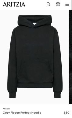 Aritzia Outfit Winter, Aritzia Hoodie, Aritzia Outfit, Embroidery Materials, Cool Hoodies, Fade Color, Comfy Hoodies, Pullover Sweatshirt, Black Hoodie