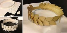 several pictures of different types of paper crafts