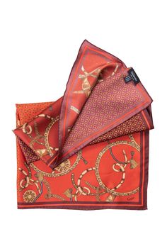 The rich traditional equestrian print will transport you to the cobblestone streets of Italy, while the luxurious silk feels sumptuously smooth against your neck. The classic neckerchief size: Approx. 27" x 27". A comfortably large size that fits most men, unlike smaller bandanas. 100% silk twill: A soft, silky fabric traditionally used in men's tailoring for its look and its drape. Characterized by a diagonal weave which makes it very durable. Limited edition: We make these in small quantities, Red Rectangular Silk Scarf, Classic Red Silk Scarf, Classic Red Silk Scarves, Classic Red Scarf Gift, Luxury Rectangular Silk Scarf For Formal Occasions, Luxury Silk Scarf For Formal Occasions, Elegant Red Scarf For Formal Occasions, Luxury Silk Scarf For Business, Large Bandana