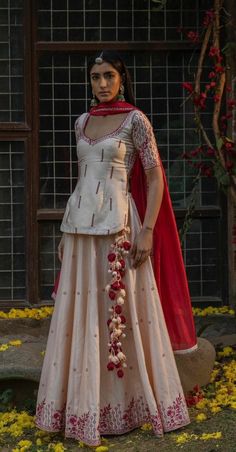 Chanderi Lehenga, Punit Balana, Hilarious Dogs, Resham Work, Indian Bride Outfits, Anarkali Dress Pattern