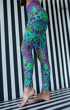 Introducing our Geometric Ombre Leggings - a vibrant blend of colors that will elevate your workout style! Whether you're hitting the yoga mat or sweating it out at the gym, these leggings are designed to keep you comfortable and stylish. Features: Bright and Colorful: The gradient rainbow pattern transitions seamlessly from beautiful purple to blue and finally to green. It's like wearing a work of art on your legs! High-Quality Material: Crafted from a blend of soft and stretchy fabrics, these leggings provide excellent flexibility and breathability. You'll feel comfortable during every pose or rep. Wide Waistband: The wide elastic waistband ensures a secure fit and prevents slipping or rolling down. No more adjusting mid-workout! Versatile Style: Wear these leggings to your yoga class, s Multicolor Compression Leggings For Yoga, Multicolor Athleisure Bottoms For Pilates, Multicolor Compression Yoga Pants, Multicolor Athleisure Yoga Pants For Pilates, Multicolor Full-length Activewear For Yoga, Multicolor Full-length Workout Leggings, Multicolor Full-length Yoga Activewear, Multicolor Full-length Sports Leggings, Multicolor Full Length Sports Leggings