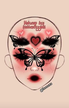 Face Charts Makeup, Melanie Martinez Makeup, Creepy Clown Makeup, Vampire Bride, Face Charts