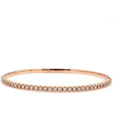 Ninacci 18K Rose Gold Oval Shaped Bangle with 1.00 Carats Prong Set Diamonds Luxury Oval Bracelet For Everyday Use, Classic Rose Gold Bangle With Diamond Accents, Rose Gold Bangle Bracelet With Brilliant Cut, Elegant Rose Gold Bracelets With Single Cut Diamonds, Rose Gold Brilliant Cut Bangle In Fine Jewelry Style, Fine Jewelry Rose Gold Bangle With Brilliant Cut, Elegant Hand Set Rose Gold Tennis Bracelet, Elegant Gold Bracelet With Single Cut Diamonds, Elegant Diamond Bracelet With Elegant Design