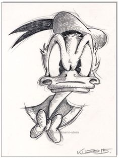 a pencil drawing of a cartoon character