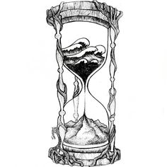 an hourglass with sand flowing through it and the time is running out on top