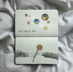 two greeting cards with the words be a piece of me and an image of a hand holding a flower