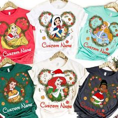 Disney Princess Christmas Wreath Lights Shirt 1 Christmas Tshirts For Women Disney, Disney Land Christmas Shirts, Disney Christmas Holiday Top, Disney Christmas Holiday Tops, Christmas Dosney Shirt, Christmas Dreaming