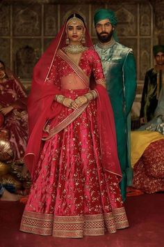 Red Lehenga Choli, Bridal Dupatta, Indian Bridal Outfits