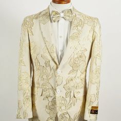 "This Dinner Jacket Features A Two Button Closure With A Shawl Lapel. It Comes In A Modern Fit With Side Vents And Fancy Fabric." Cream Color Suit, Wedding Blazer, Ivory Suit, Wedding Blazers, Fancy Fabric, Wedding Tuxedo, Dinner Jacket, Tuxedo Wedding, Tuxedo Suit