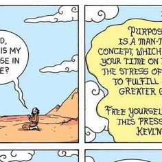 a comic strip with an image of a man in the desert