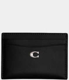 From COACH&#x2C; this card case features:Refined calf leatherFive credit card slotsApprox. 4.25" (L) x 3" (H)Imported. Coach Bifold Card Holder For Formal Occasions, Coach Bifold Card Holder With Interior Slots, Modern Coach Card Holder With Card Slots, Luxury Coach Wallet With Rfid Blocking, Classic Coach Leather Wallets, Luxury Coach Wallets With Rfid Blocking, Luxury Coach Wallets With Card Slots, Coach Rfid Blocking Card Holder For Everyday, Coach Card Holder With Rfid Blocking For Everyday