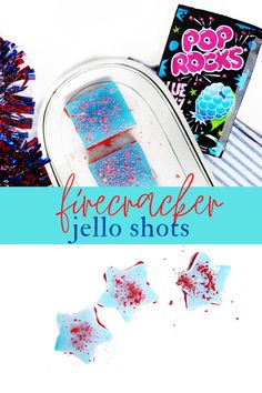 an ice cream filled jello shots with sprinkles