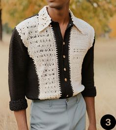 Black Crochet knitted  Men's top Shirt  Please Choose the number of the shirt style you like at check out  🎉🛍️ Get Ready for a Delightful Treat! 🛍️🎉 🌟 30% OFF SALE HAS BEGUN! 🌟 Step into a world of style with our exclusive sale. Grab your favorites now and save big while stocks last! 🚚 Shipping Details: 🕒 Estimated Delivery: 2-5 Business Days 🚀 Express Shipping on ALL Orders: US  CAN  UK  EU  UK 🇬🇧 👔 Men's Crochet Shirt with Buttons 👔 Each order is meticulously crafted to perfection Crochet Men Sweater, Lace Knit Top, Crochet Men, Shirt With Buttons, Mens Top, Afghan Crochet, Knit Men, Crochet Shirt, Crochet Top Pattern