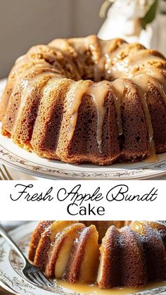 Packed with juicy apples and a swirl of cinnamon, this bundt cake is a fall favorite. Drizzle with caramel sauce for an extra indulgent touch! Apple Cinnamon Bundt Cake, Cinnamon Bundt Cake, Apple Bundt Cake, Bundt Pan, Fresh Apples, Apple Cinnamon, Caramel Sauce, Cinnamon Apples, Bundt Cake