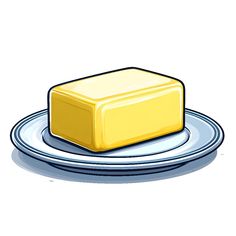 a piece of yellow cake sitting on top of a plate