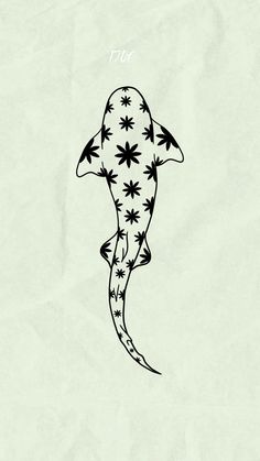 a drawing of a lizard with flowers on it's back and the word fo written