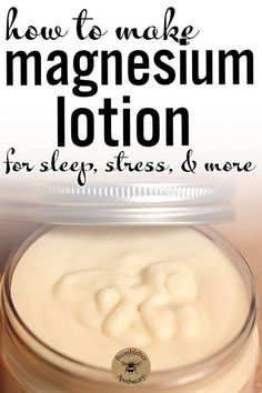 Magnesium Lotion Recipe, Magnesium Lotion, Lotion Recipe, Diy Lotion