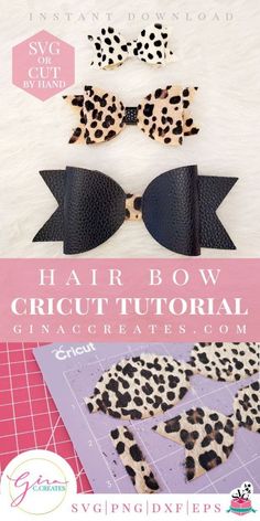 the instructions for how to make an animal print bow