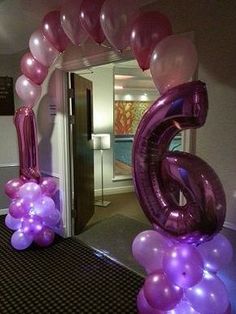 balloons are arranged in the shape of numbers