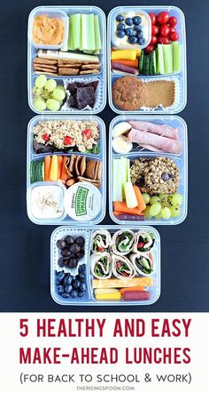 an image of healthy and easy lunches for back to school