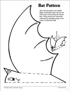 the bat pattern is shown in black and white, as well as an image of a cat