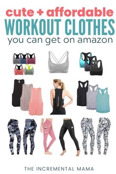 Looking for cute workout clothes but don't have $90 to drop of some leggings? Then check out these fashionable tops, leggings, and bras for all your fitness needs. Find cheap workout clothes for women you can buy online. Cheap Workout Clothes, Affordable Workout Clothes, Cute Workout Clothes, Workout Clothes Cheap, Fashionable Tops, Gym Clothes Women, Smart Outfit, Gym Clothes, Mom Hacks