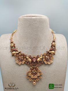 50 Gms Gold Necklace, Beautiful Gold Necklace Bridal Jewelry, Gold Temple Jewellery Necklace Set, Tanishq Jewellery Gold Necklaces Antique, Antique Gold Necklace Designs, Temple Jewelry Necklace, Gold Jewels Design