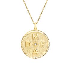 This necklace features a classic medallion pendant that can be customized with your chosen initial, making it a truly personal and meaningful accessory.Crafted with attention to detail, you can select from a range of premium metals, including S925 Silver, 10K Gold, 14K Gold, 18K Gold, or Platinum, and choose your preferred metal color: White and Yellow Gold. This versatility ensures that your necklace perfectly matches your individual taste.Whether it's a gift for yourself or a loved one, the Pe Luxury Engraved Medallion Pendant Necklace, Luxury 14k Gold Medallion Necklace, Luxury Tarnish-resistant Medallion Necklace, Luxury Gold Medallion Locket Necklace, Luxury Gold Medallion Necklace, Luxury Tarnish Resistant Medallion Necklace, Luxury Engraved Initial Pendant Necklace, Luxury Medallion Necklace With Coin Pendant, Luxury Yellow Gold Medallion Necklace