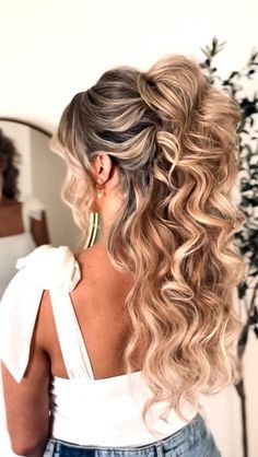 Wedding Glam, Pageant Hair, Hairstyles Tutorial, Bridesmaid Hair Makeup, Birthday Hair, Hairstyles Wedding, Bridesmaid Hairstyles, Hoco Hair, Bridesmaid Wedding