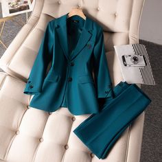 Work Suits For Women, Womens Blazer Coat, Mode Mantel, Casual Professional, Womens Suits Business