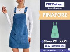 an image of a woman wearing a pinafore dress