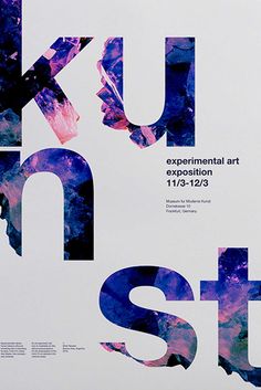 the poster is designed to look like an abstract painting