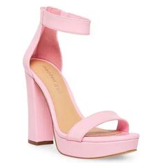 Sizes Available: 5.5, 6, 6.5, 8.5, 9, 9.5, 10, 11 Madden Girl Siren Women's Platform High Block Heel Dress Sandals Prom Barbie Pink 8.5 Bring Some Serious Style To Your Evening Attire With These Women's Dress Sandals From Madden Girl. The Platform Styling And High Heel Add Even More Drama To Your Look. Shoe Features High Block Heel Back Zipper For Easy On And Off Shoe Construction Polyurethane Upper, Lining & Midsole Tpr Outsole Shoe Details Open Toe Zipper Closure 4-In. Heel 1-In. Platform Poly Prom Barbie, Madden Girl Platform Sandals, Boho Heels, Madden Girl Sandals, Madden Girl Heels, Tie Heels, Pink High Heels, Ankle Strap Sandals Heels, Prom Heels